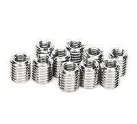 10 Pz Inserto Riparazione Filettato Dado Riducendo Riparazione M6x1.0 Femmina M10x1.5 Filettatura Maschio Strumento Estensione Lunghezza 12mm/0.5 Pollici