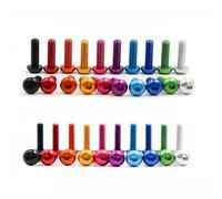 10 pz ISO7380 Vite Tonda a Brugola in Alluminio M3 M4 M5 M6 Lega di Alluminio Colorata Bulloni a Testa Esagonale con Esagono Incassato Viti a Macchina-M6x12,Oro