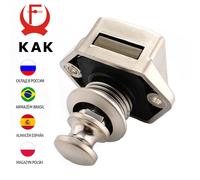 10 PZ KAK Camper Auto Push Lock 20mm RV Caravan Barca A Motore Casa Cabinet Cassetto Pulsante di Chiusura Serrature Per Ferramenta Per Mobili Small White