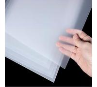 10 Pz Lastra Di Plastica PP Smerigliata 200x100mm Polipropilene Foglio 0.3-3mm Spessore Pannello Semi-trasparente Opaca Display Piastra For DIY Modellismo Stencil Segnaletica Archivio(Thick:0.3mm)