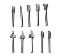 10 Pz Legno Cutter Fresatura Set Router Bit Fresatura Cutter Up Cut Fresa HSS Router Bit Legno Cutter Fresatura Rotary Tool Set Accessori