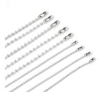 10 pz/Lotto 1.2 2.4mm Ball Bead Catene a Maglia Dog Tag Bulk Accessori della Catena per I Risultati dei Monili Fai da Te Forniture Creazione di Gioielli Attractive Processing