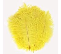 10 pz/lotto 2 misure accessori naturali colorati partito decorazione piume di struzzo plumas decorazioni per la casa (S,giallo) design professionale