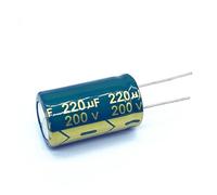 10 pz/lotto 220UF 200v 220UF condensatore elettrolitico in alluminio dimensioni 18 * 30mm 20%