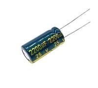 10 pz/lotto 25 v 2200uf 10 * 20MM ad alta frequenza a bassa impedenza condensatore elettrolitico in alluminio 2200uf 25 v 25v2200uf 20%