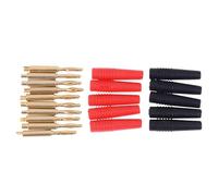 10 pz/lotto 2mm Placcato Oro Wilding Spina A Banana Audio Amplificatore Altoparlante Cavo di Alimentazione Cavo Adattatore del Connettore jack A Vite Colore Casuale