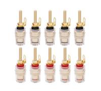 10 pz/lotto 4 MILLIMETRI Altoparlante Amplificatore Terminal Binding Post Spina A Banana Presa jack Connettore Filo Lungo Adattatore Rosso/Nero