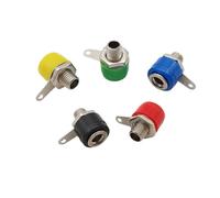 10 Pz/lotto 4mm Presa A Banana Binding Post Adattatore Dado Montaggio A Pannello Terminale 4mm Banane Femmina Test Spine Parti Connettori(Green)