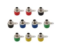 10 Pz/lotto 4mm Presa A Banana Binding Post Connettore Dado Montaggio A Pannello Terminale Spina di Prova 4mm Banana Femmina Adattatore jack(Black)