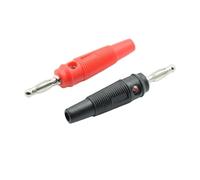 10 pz/lotto 5 Rosso + 5 Nero 4mm Senza Saldatura Lato Impilabile 4mm Spina A Banana Cavo 'altoparlante connettore del Cavo