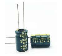 10 pz/lotto 6.3 v 2200uf 8 * 16mm ad alta frequenza a bassa impedenza condensatore elettrolitico in alluminio 2200uf 6.3v2200uf 20%