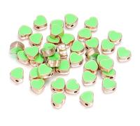 10 pz/lotto 8mm Lega Double Sided Amore Cuore Perline Smalto per Creazione di Gioielli Charms Perline Allentate Del Distanziatore Collana Bracciale FAI DA TE-verde
