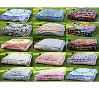 10 Pz Lotto All'Ingrosso Pavimento Cuscino Esterno Dormeuse Indiano Pouf Grande