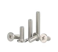 10 pz/lotto Croce In Acciaio Inox Ultra Sottile Super Basso Wafer Piatto Vite A Testa Vite M1.4 M1.6 M2 M2.5 M3 M4 M5 M6 M8(10mm x10pcs,M4)