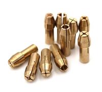 10 Pz/lotto Mandrini Adattatore 0.5mm-3.2mm per Mini Mandrini Mandrini Adattatore Mandrino Micro Collet Ottone per Power Rotary Tool