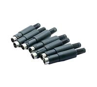 10 Pz/lotto Mini Connettore DIN 3/4/5/6/7/8/9 pin Spine maschio DIN con manico in plastica Adattatore cavi di saldatura fai da te (inserto femmina, 6p)