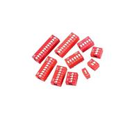10 PZ/LOTTO Modulo interruttore a scorrimento 1 2 3 4 5 6 7 8 10 12 PIN 2,54 mm DIP Interruttore a levetta rosso Interruttore rosso Interruttore a quadrante(DIP 8P)