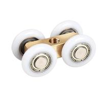 10 PZ/LOTTO Piccola larghezza 21,5 mm Vetro doccia Porta scorrevole Montaggio Puleggia sospesa Puleggia a quattro rulli(Aluminium alloy)