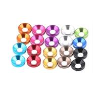 10 pz/lotto rondella svasata in alluminio m2 m2.5 M3 M4 M5 M6 M8 colorata anodizzata testa svasata bullone rondelle guarnizione(M8 10PCS,Pink)