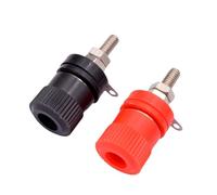 10 pz/lotto Rosso Nero Amplificatore Audio Altoparlante Binding Post Montaggio A Pannello Connettore 4mm Spina A Banana presa jack Piastra di Nichel Terminale(10 Red)