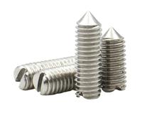(10 PZ) M1.6 M2 M2.5 M3 M4 M5 M6 304 A2-70 Acciaio Inox Vite a Testa Scanalata Filettatura Macchina Punta Conica Viti Senza Testa DIN553(8mm,M2 (10Pcs))