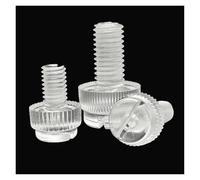 10 pz M3 M4 M5 M6 M8 Acrilico Trasparente In Plastica Trasparente Zigrinatura Testa A Intaglio Regolare Vite A Mano Stringere Bullone Vite FAI DA TE(25mm,M5)