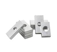 10 pz M3 M4 M5 M6 M8 Dado Quadrato Rettangolare Dadi Sottile Cursore Blocco Dadi Zincato Acciaio al Carbonio Profilo in Alluminio Accessorio (Color : 10pcs, Size : M5x10x8x2.5mm)