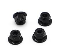 10 pz M3 M4 M5 M6 M8 Nero Acciaio Al Carbonio Flangia Esagonale In Nylon Inserto Dado di Bloccaggio Autobloccante Nylock Controdado(M6 10pcs)