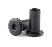 10 pz M3 M4 M5 M6 M8 Nero Grande Piatto Testa A Esagono Incassato Rivetto Connettore Inserto Manicotto Cap Butt Dado, M4x6mm