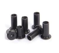 10 pz M3 M4 M5 M6 M8 Nero Zin Placcato Grande Piatto Esagonale A Esagono Incassato Testa Rivetto Connettore Inserto Giunto Manica cap Butt Dado(M6x10mm x10pcs)