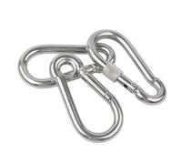 10 Pz M4 M5 M6 M7 M8 In Acciaio Inox 304 Molla A Scatto Quick Link Anello Di Bloccaggio Grillo Catena Fissaggio(With Nut M4)