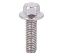 10 Pz M8 Acciaio Inossidabile, Bulloni Esagonali 1.5 Inossidabili 5 Ss304 Viti Flangiate Con Testa Esagonale Con Rondella (M8*25)