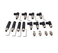 10 Pz M8 connettore del sensore impermeabile maschio e femmina spina ad angolo retto vite filettata accoppiamento 3 4 Pin Flangia Presa montaggio posteriore(Female 4pin)