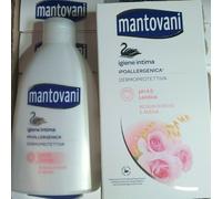 10 pz Mantovani Detergente Intimo Ipoallergenico pH4.5 Acqua di Rose Avena 200ml