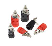10 pz Morsettiere JS-910B 4mm Amplificatore Terminale Connettore Binding Post Spina A Banana jack Montaggio Rosso Nero(L Red)