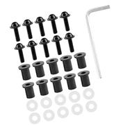 10 Pz Moto S Dado Rondelle Iversal Moto Fa Kit di Montaggio Nero Vis Pare Br Moto Moto Om e Sc S (BLACK)
