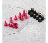 10 Pz Moto S Dado Rondelle Iversal Moto Fa Kit di Montaggio Nero Vis Pare Br Moto Moto Om e Sc S (rosso)