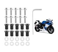 10 Pz Moto S Dado Rondelle Iversal Moto Fa Kit di Montaggio Nero Vis Pare Br Moto Moto Om e Sc S (SILVER)