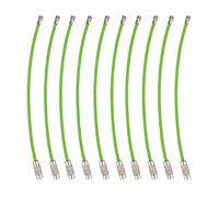 10 pz Multi Colore Filo di Acciaio Portachiavi Portachiavi Anello Cerchio Si Blocca Portachiavi Catena Tag Lunghezza 100mm 150mm(Green,1x100mm)