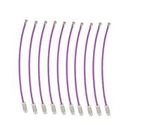 10 pz Multi Colore Filo di Acciaio Portachiavi Portachiavi Anello Cerchio Si Blocca Portachiavi Catena Tag Lunghezza 100mm 150mm(Purple,2x100mm)