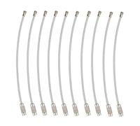 10 pz Multi Colore Filo di Acciaio Portachiavi Portachiavi Anello Cerchio Si Blocca Portachiavi Catena Tag Lunghezza 100mm 150mm(Silver,2x150mm)