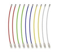 10 pz Multi Colore Filo di Acciaio Portachiavi Portachiavi Anello Cerchio Si Blocca Portachiavi Catena Tag Lunghezza 100mm 150mm(Mix,1.5x150mm)