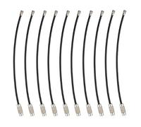10 pz Multi Colore Filo di Acciaio Portachiavi Portachiavi Anello Cerchio Si Blocca Portachiavi Catena Tag Lunghezza 100mm 150mm(Black,1x100mm)