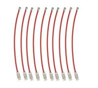 10 pz Multi Colore Filo di Acciaio Portachiavi Portachiavi Anello Cerchio Si Blocca Portachiavi Catena Tag Lunghezza 100mm 150mm(Red,1.5x150mm)