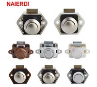 10 pz NAIERDI Camper Car Push Lock 20mm/26mm RV Caravan Boat Motor Home Cabinet cassetto pulsante di chiusura serrature per Hardware per mobili Small White