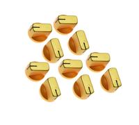 10 Pz Oro Chitarra Effetto Pedale Manopole Puntatore Manopola 6.4mm Albero Manopola Del Potenziometro Per Pentole Accessorio per Chitarra Strumento