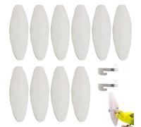 10 Pz Osso di Seppia,Osso di Seppia per Pappagalli,Osso di Seppia per Tartarughe,Osso di Seppia per Uccelli,Osso di Seppia Naturale,con 2 Supporti in Metallo,10-11cm,per pappagalli,tartarughe,uccelli