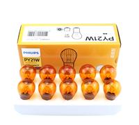 10 Pz Philips PY21W S25 12 V 21 W BAU15s Colore Ambra Standard Indicatori di direzione Lampade Posizione Originale Luce di Retromarcia Lampadine 12496CP