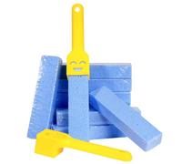 10 Pz Pietra Pomice per WC, Blocco Pietra Pulente Spazzole Bastone Naturale, Cleaning Block WC con 2 Maniglie per Pulizia di Piscine Bagno Cucina e Pumice Stone Cura dei Piedi