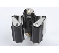 10 pz. Porta-attrezzi, porta-utensili, porta-scope, porta-attrezzi da giardinaggio, acciaio per molle, gomma nichelato, nero 23 mm,